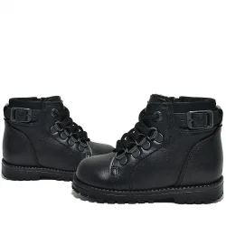 Rakerplus Griffon Hakiki Deri Siyah Fermuarlı Erkek Bebek Bot