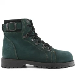 Rakerplus Griffon Hakiki Deri Yeşil Fermuarlı Kışlık Çocuk Bot