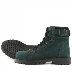 Rakerplus Griffon Hakiki Deri Yeşil Fermuarlı Kışlık Çocuk Bot