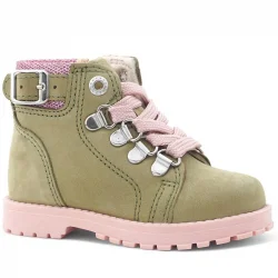 Rakerplus Griffon Hakiki Deri Yeşil Simli Fermuarlı Kışlık Kız Bebek Bot