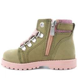 Rakerplus Griffon Hakiki Deri Yeşil Simli Fermuarlı Kışlık Kız Bebek Bot