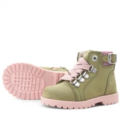 Rakerplus Griffon Hakiki Deri Yeşil Simli Fermuarlı Kışlık Kız Bebek Bot