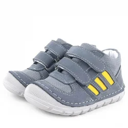 Rakerplus Grizzy Hakiki Deri Gri İlk Adım Unisex Bebek Ayakkabısı
