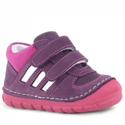Rakerplus Grizzy Hakiki Deri Mor İlk Adım Kız Bebek Ayakkabısı