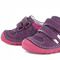 Rakerplus Grizzy Hakiki Deri Mor İlk Adım Kız Bebek Ayakkabısı