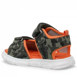 Rakerplus Haki Kamuflaj Desenli Cırtlı Bebek Sandalet Ayakkabı