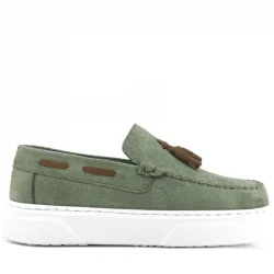 Rakerplus Haki Yeşil Hafif Tabanlı Erkek Çocuk Makosen Ayakkabı