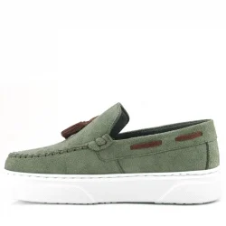 Rakerplus Haki Yeşil Hafif Tabanlı Erkek Çocuk Makosen Ayakkabı