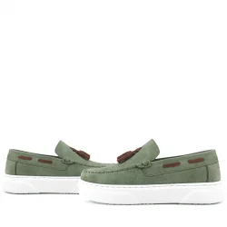 Rakerplus Haki Yeşil Hafif Tabanlı Erkek Çocuk Makosen Ayakkabı