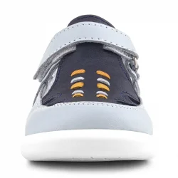 Rakerplus Hakiki Deri Anatomik Gri Cırtlı Bebek Sandalet Ayakkabı