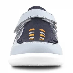 Rakerplus Hakiki Deri Anatomik Gri Cırtlı Bebek Sandalet Ayakkabı