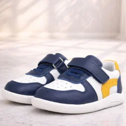 Rakerplus Hakiki Deri Anatomik Lacivert Beyaz Bebek Spor Ayakkabı