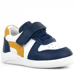 Rakerplus Hakiki Deri Anatomik Lacivert Beyaz Bebek Spor Ayakkabı