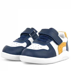 Rakerplus Hakiki Deri Anatomik Lacivert Beyaz Bebek Spor Ayakkabı