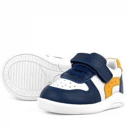 Rakerplus Hakiki Deri Anatomik Lacivert Beyaz Bebek Spor Ayakkabı