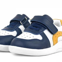 Rakerplus Hakiki Deri Anatomik Lacivert Beyaz Bebek Spor Ayakkabı