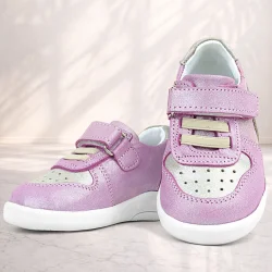 Rakerplus Hakiki Deri Anatomik Pembe Simli Bebek Spor Ayakkabı