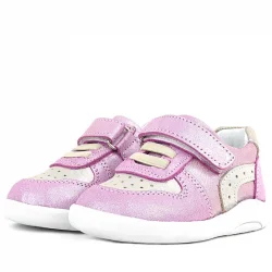 Rakerplus Hakiki Deri Anatomik Pembe Simli Bebek Spor Ayakkabı