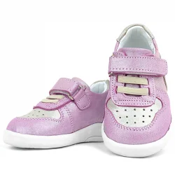 Rakerplus Hakiki Deri Anatomik Pembe Simli Bebek Spor Ayakkabı