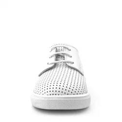 Rakerplus Hakiki Deri Beyaz Lastikli Erkek Çocuk Günlük Ayakkabı