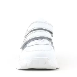 Rakerplus Hakiki Deri Beyaz Metal Detaylı Kız Çocuk Sneakers Ayakkabı