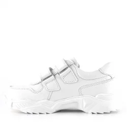 Rakerplus Hakiki Deri Beyaz Papatya Detaylı Kız Çocuk Günlük Ayakkabı