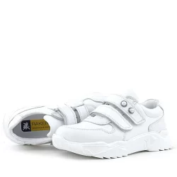 Rakerplus Hakiki Deri Beyaz Taşlı Kız Çocuk Sneakers Ayakkabı