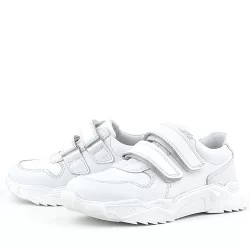 Rakerplus Hakiki Deri Beyaz Yüksek Tabanlı Kız Çocuk Sneakers Ayakkabı