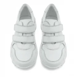 Rakerplus Hakiki Deri Beyaz Yüksek Tabanlı Kız Çocuk Sneakers Ayakkabı