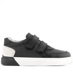 Rakerplus Hakiki Deri Cırt Cırtlı Siyah Erkek Çocuk Spor Ayakkabı