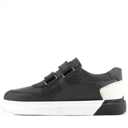 Rakerplus Hakiki Deri Cırt Cırtlı Siyah Erkek Çocuk Spor Ayakkabı