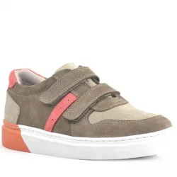 Rakerplus Hakiki Deri Cırtlı Kum Rengi Erkek Çocuk Spor Ayakkabı