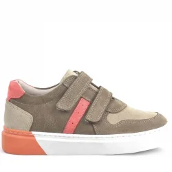 Rakerplus Hakiki Deri Cırtlı Kum Rengi Erkek Çocuk Spor Ayakkabı