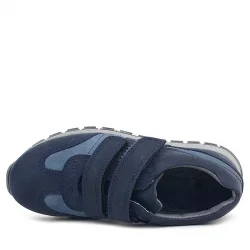 Rakerplus Hakiki Deri Cırtlı Lacivert Mavi Çocuk Spor Okul Ayakkabı