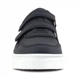 Rakerplus Hakiki Deri Cırtlı Siyah Beyaz Tabanlı Erkek Çocuk Spor Ayakkabı