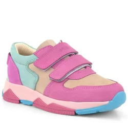 Rakerplus Hakiki Deri Fuşya Pembe Çocuk Sneakers Spor Ayakkabı