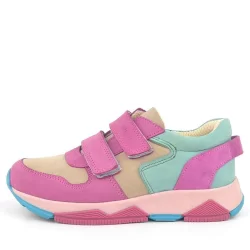 Rakerplus Hakiki Deri Fuşya Pembe Çocuk Sneakers Spor Ayakkabı