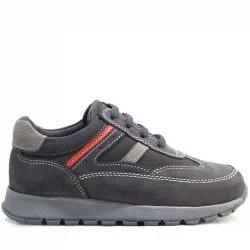 Rakerplus Hakiki Deri Gri Bağcıklı Erkek Çocuk Spor Ayakkabı