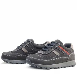 Rakerplus Hakiki Deri Gri Bağcıklı Erkek Çocuk Spor Ayakkabı