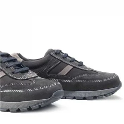 Rakerplus Hakiki Deri Gri Bağcıklı Erkek Çocuk Spor Ayakkabı