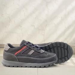 Rakerplus Hakiki Deri Gri Bağcıklı Erkek Çocuk Spor Okul Ayakkabı