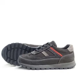 Rakerplus Hakiki Deri Gri Bağcıklı Erkek Çocuk Spor Okul Ayakkabı