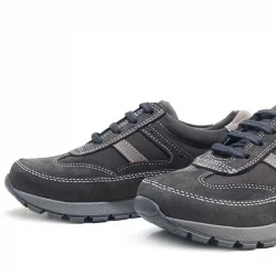 Rakerplus Hakiki Deri Gri Bağcıklı Erkek Çocuk Spor Okul Ayakkabı