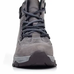 Rakerplus Hakiki Deri Gri Bağcıklı Fermuarlı Trekking Çocuk Bot