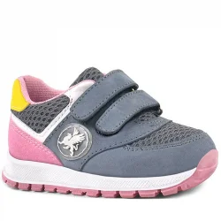 Rakerplus Hakiki Deri Gri Cırtlı Kız Bebek Spor Ayakkabı