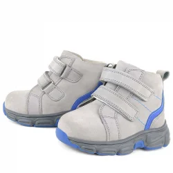Rakerplus Hakiki Deri Gri Cırtlı Spor Erkek Bebek Bot