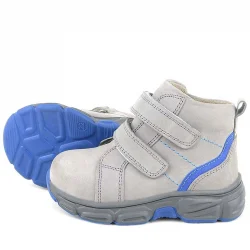 Rakerplus Hakiki Deri Gri Cırtlı Spor Erkek Bebek Bot