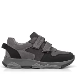 Rakerplus Hakiki Deri Gri Çocuk Sneakers Spor Ayakkabı