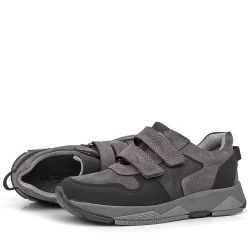Rakerplus Hakiki Deri Gri Çocuk Sneakers Spor Ayakkabı