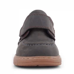 Rakerplus Hakiki Deri Gri Kahverengi Cırt Cırtlı Bebek Bot